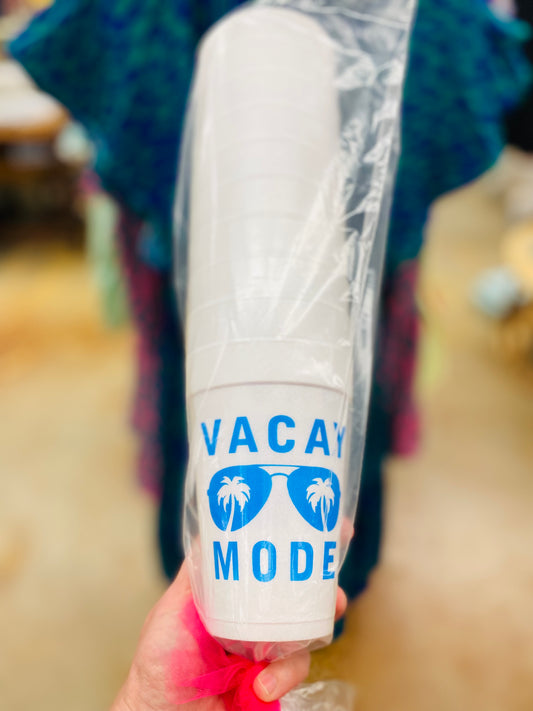 Vacay Mode Styrofoam Cup Sleeve of 10