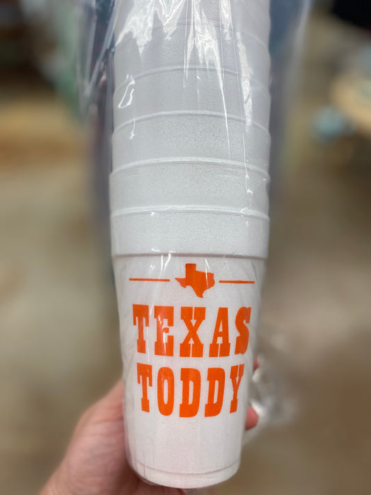 Texas Toddy Sleeve of 10 Styrofoam Cups