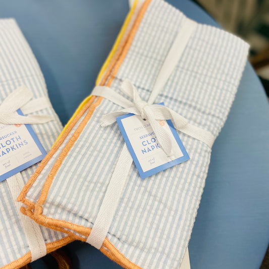 Seersucker Cloth Napkin Set of 4