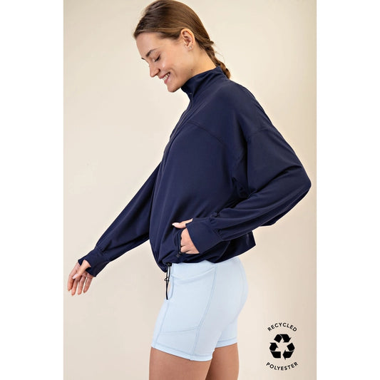 Navy Butter Soft Oversized Active Jacket