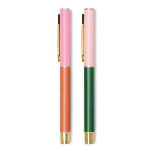 Set of 2 Colorblock Pens - 2 colors